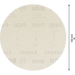  EXPERT M480 Schleifnetze für Exzenterschleifer Bosch EXPERT M480 Schleifnetz für Exzenterschleifer, 150 mm, G 400, 50 Stück, für Exzenterschleifer 12376273