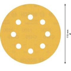  EXPERT C470 Schleifblatt mit 8 Löchern für Exzenterschleifer Bosch EXPERT C470 Schleifpapier mit 8 Löchern für Exzenterschleifer, 115 mm, G 400, 5-tlg., für Exzenterschleifer 12376330