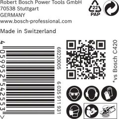  EXPERT C470 Schleifblatt mit 6 Löchern für Exzenterschleifer Bosch EXPERT C470 Schleifpapier mit 6 Löchern für Exzenterschleifer, 150 mm, G 40, 50-tlg., für Exzenterschleifer 12376297