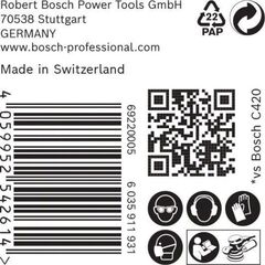  EXPERT C470 Schleifblatt mit 6 Löchern für Exzenterschleifer Bosch EXPERT C470 Schleifpapier mit 6 Löchern für Exzenterschleifer, 150 mm, G 240, 50-tlg., für Exzenterschleifer 12376302