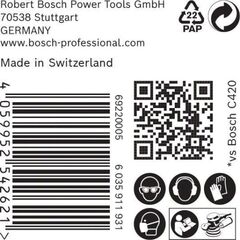  EXPERT C470 Schleifblatt mit 6 Löchern für Exzenterschleifer Bosch EXPERT C470 Schleifpapier mit 6 Löchern für Exzenterschleifer, 150 mm, G 320, 50-tlg., für Exzenterschleifer 12376309