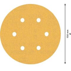  EXPERT C470 Schleifblatt mit 6 Löchern für Exzenterschleifer Bosch EXPERT C470 Schleifpapier mit 6 Löchern für Exzenterschleifer, 150 mm, G 150, 50-tlg., für Exzenterschleifer 12376300
