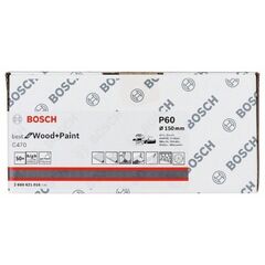  C470 Best for Wood and Paint Schleifpapier für Exzenterschleifer Bosch Schleifblatt C470, 50er-Pack, für Exzenterschleifer 12376498