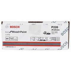 C470 Best for Wood and Paint Schleifpapier für Exzenterschleifer Bosch Schleifblatt C470, 50er-Pack, für Exzenterschleifer 12376473