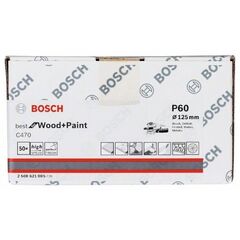  C470 Best for Wood and Paint Schleifpapier für Exzenterschleifer Bosch Schleifblatt C470, 50er-Pack, für Exzenterschleifer 12376481