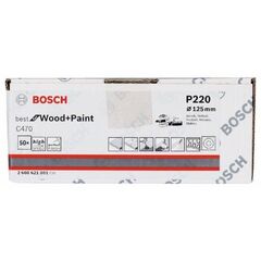  C470 Best for Wood and Paint Schleifpapier für Exzenterschleifer Bosch Schleifblatt C470, 50er-Pack, für Exzenterschleifer 12376416