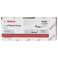  C470 Best for Wood and Paint Schleifpapier für Exzenterschleifer Bosch Schleifblatt C470, 50er-Pack, für Exzenterschleifer 12376477