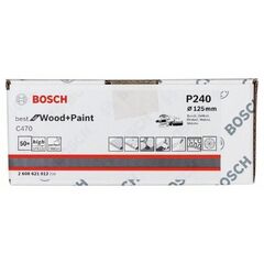  C470 Best for Wood and Paint Schleifpapier für Exzenterschleifer Bosch Schleifblatt C470, 50er-Pack, für Exzenterschleifer 12376497