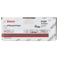  C470 Best for Wood and Paint Schleifpapier für Exzenterschleifer Bosch Schleifblatt C470, 50er-Pack, für Exzenterschleifer 12376500