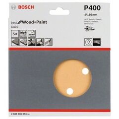  C470 Best for Wood and Paint Schleifpapier für Exzenterschleifer Bosch Schleifblatt C470, 5er-Pack, für Exzenterschleifer 12376478