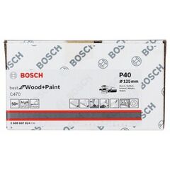  C470 Best for Wood and Paint Schleifpapier für Exzenterschleifer Bosch Schleifblatt C470, 50er-Pack, für Exzenterschleifer 12376499
