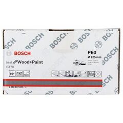  C470 Best for Wood and Paint Schleifpapier für Exzenterschleifer Bosch Schleifblatt C470, 50er-Pack, für Exzenterschleifer 12376472