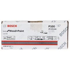  C470 Best for Wood and Paint Schleifpapier für Exzenterschleifer Bosch Schleifblatt C470, 50er-Pack, für Exzenterschleifer 12376482