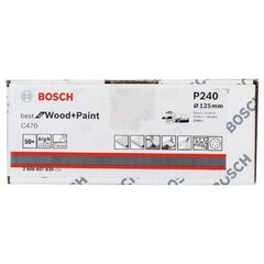  C470 Best for Wood and Paint Schleifpapier für Exzenterschleifer Bosch Schleifblatt C470, 50er-Pack, für Exzenterschleifer 12376454