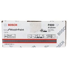  C470 Best for Wood and Paint Schleifpapier für Exzenterschleifer Bosch Schleifblatt C470, 50er-Pack, für Exzenterschleifer 12376425