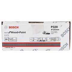  C470 Best for Wood and Paint Schleifpapier für Exzenterschleifer Bosch Schleifblatt C470, 50er-Pack, für Exzenterschleifer 12376456