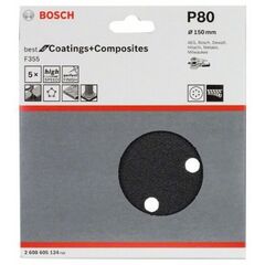  F355 Best for Coatings and Composites Schleifpapier für Exzenterschleifer Bosch Schleifblatt F355, 5er-Pack, für Exzenterschleifer 12376538
