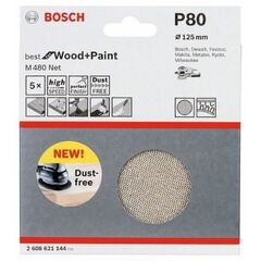  M480 Best for Wood and Paint Schleifnetze für Exzenterschleifer Bosch Schleifblatt, für Exzenterschleifer 12376588