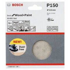  M480 Best for Wood and Paint Schleifnetze für Exzenterschleifer Bosch Schleifblatt, für Exzenterschleifer 12376599