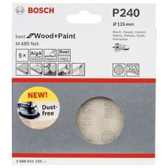  M480 Best for Wood and Paint Schleifnetze für Exzenterschleifer Bosch Schleifblatt, für Exzenterschleifer 12376595