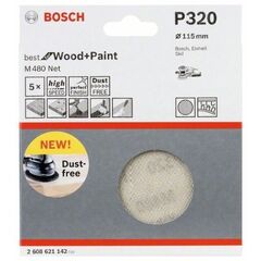  M480 Best for Wood and Paint Schleifnetze für Exzenterschleifer Bosch Schleifblatt, für Exzenterschleifer 12376586