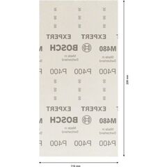  EXPERT M480 Schleifnetze für Schwingschleifer Bosch EXPERT M480 Schleifnetz für Schwingschleifer, 115 x 230 mm, G 400, 50-tlg., für Exzenterschleifer 12375500