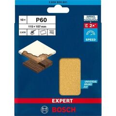  EXPERT C470 Schleifblatt mit 6 Löchern für Schwingschleifer Bosch EXPERT C470 Schleifpapier mit 6 Löchern für Schwingschleifer, 115 x 107 mm, G 60, 10-tlg., für Exzenterschleifer 12375531
