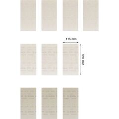  EXPERT M480 Netzstruktur-Schleifblätter für Schwingschleifer Bosch EXPERT M480 Schleifnetz-Set, 115 x 230 mm, 10 Stück, für Exzenterschleifer 12375474