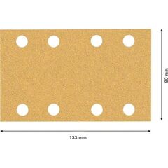  EXPERT C470 Schleifblatt mit 8 Löchern für Schwingschleifer Bosch EXPERT C470 Schleifpapier mit 8 Löchern für Schwingschleifer, 80 x 133 mm, G 60, 10-tlg., für Exzenterschleifer 12375556