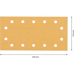  EXPERT C470 Schleifblatt mit 14 Löchern für Schwingschleifer Bosch EXPERT C470 Schleifpapier mit 14 Löchern für Schwingschleifer, 115 x 230 mm, G 100, 50-tlg., für Exzenterschleifer 12375575