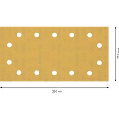 EXPERT C470 Schleifblatt mit 14 Löchern für Schwingschleifer Bosch EXPERT C470 Schleifpapier mit 14 Löchern für Schwingschleifer, 115 x 230 mm, G 320, 50-tlg., für Exzenterschleifer 12375574