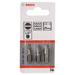  Extra Hard Schrauberbitpacks, Schlitz Bosch Dreiteiliges Schrauberbit-Set, Extra Hard, für Bohrmaschinen 12376984