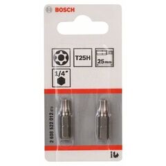  Extra Hard Schrauberbits Security-Torx® Bosch T25H Security-Torx-Schrauberbit Extra-Hart, für Bohrmaschinen 12376979