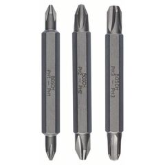  Extra Hard Schrauberbitpacks mit Doppelklinge, Phillips Bosch 3-tlg. Doppelklingen-Set, für Bohrmaschinen 12377005