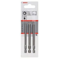  Extra Hard Schrauberbitpacks, Pozidriv Bosch 3-tlg. Schrauberbit-Set Extra-Hart, für Bohrmaschinen 12376989