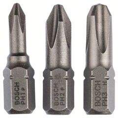  Extra Hard Schrauberbitpacks, Phillips Bosch Dreiteiliges Schrauberbit-Set, Extra Hard, für Bohrmaschinen 12376986