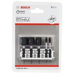 Schrauberbits Impact Control PH, PZ, Steckschlüssel Bosch 5-tlg. Impact Control Schrauberbit- und Steckschlüsselpack, für Schlagschrauber 12377025