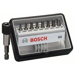  Schrauberbit-Sets Extra Hard Schrauberbitsets – Robust Line – Torx Bosch 8+1-tlg. Schrauberbit-Set, Robust Line, S T, Extra Hard-Ausführung, für Bohrmaschinen 12372341