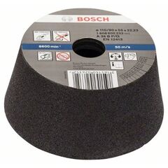  Konische Schleiftöpfe für Metall Bosch Schleiftopf, konisch-Metall/Guss, für große Winkelschleifer mit Spannmutter 12377374