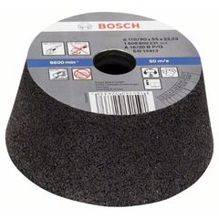  Konische Schleiftöpfe für Metall Bosch Schleiftopf, konisch-Metall/Guss, für große Winkelschleifer mit Spannmutter 12377376