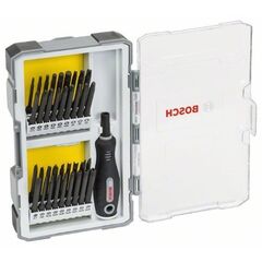  Schrauberbit- und Steckschlüssel-Sets Extra Hard Schrauberbit Mixed Sets, PH, PZ, SL, TH, TQ, H, TW, SP, R und Bithalter Bosch 37-tlg. Set mit Schrauberbits und Griff, PH, PZ, SL, TH, TQ, H, TW, SP, R und Bithalter, für Bohrmaschinen 12372356