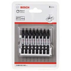  Schrauberbits Impact Control mit Doppelklinge, Torx-Torx Bosch Impact Control Schrauberbit-Set, 8-tlg., für Schlagschrauber 12377032