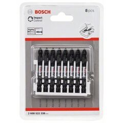  Schrauberbits Impact Control mit Doppelklinge, PZ-PZ Bosch Impact Control Schrauberbit-Set, 8-tlg., für Schlagschrauber 12377048