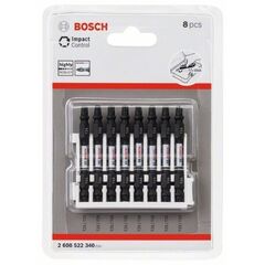  Schrauberbits Impact Control mit Doppelklinge, Torx-Torx Bosch Impact Control Schrauberbit-Set, 8-tlg., für Schlagschrauber 12377031