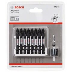  Schrauberbits Impact Control mit Doppelklinge, PZ-PH, mit Magnethülse Bosch Impact Control Schrauberbit-Set, 9-tlg., für Schlagschrauber 12377043
