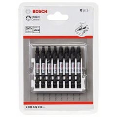  Schrauberbits Impact Control mit Doppelklinge, Torx-Torx Bosch Impact Control Schrauberbit-Set, 8-tlg., für Schlagschrauber 12377036