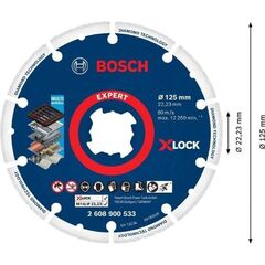  EXPERT Diamond Metal Wheel X-LOCK Trennscheiben Bosch EXPERT Diamond Metal Wheel X-LOCK Trennscheibe, 125 x 22,23 mm, für kleine Winkelschleifer 12377163