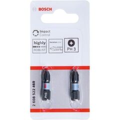  Schrauberbit-Packs Impact Control Phillips Bosch Impact Control PH3-Schrauberbits, 2‑teilig, für Schraubendreher 12377053