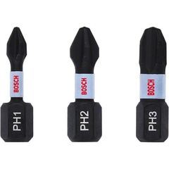  Schrauberbit-Packs Impact Control Phillips Bosch Impact Control PH-Schrauberbits, 3‑teilig, für Schraubendreher 12377051
