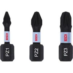  Schrauberbit-Packs Impact Control Pozidriv Bosch Impact Control PZ-Schrauberbits, 3‑teilig, für Schraubendreher 12377059